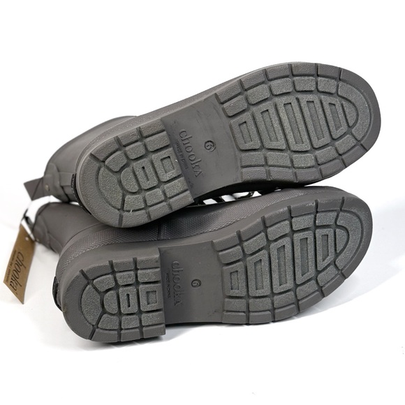 CHOOKA Womens Eastlake Rain Duck Boots Size 6 Mid Lace Up Rubber Boot Gray - Picture 5 of 6